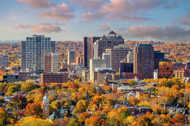 New Haven (aka The Elm City) is surrounded by autumn's beauty (Adobe Stock Image)
